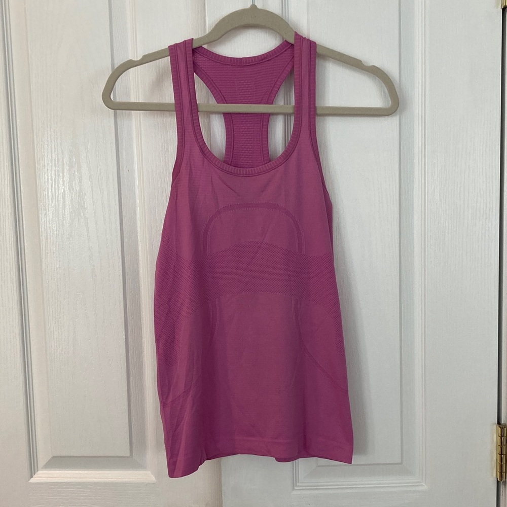Lululemon Swiftly Tech  Magenta Racerback Tank Top Size 4